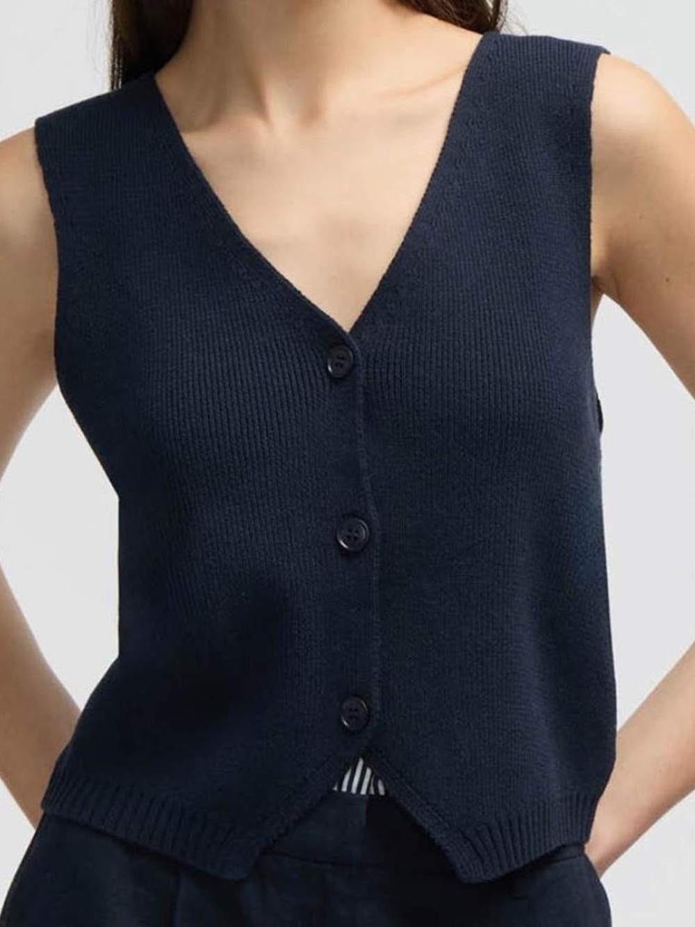 NWOT Knit Button Down Vest